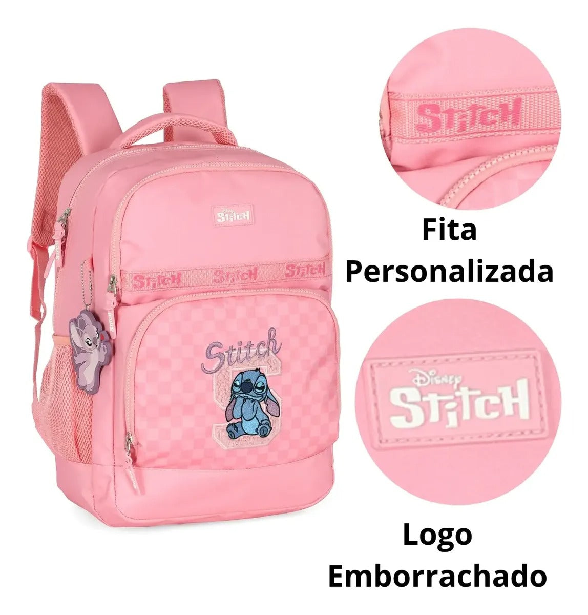 Mochila de Costa Stitch Rosa (MCLCSTRS)