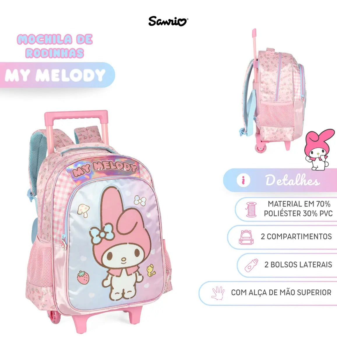 Mochila de Rodinhas My Melody (MCRDMMEL)