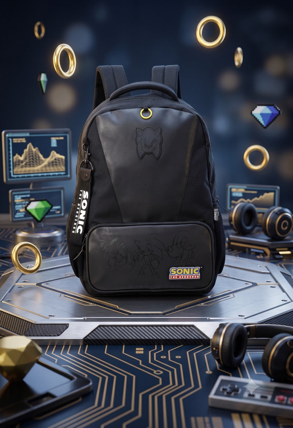 Mochila de Costa Sonic Preto (MCDCSNPT)