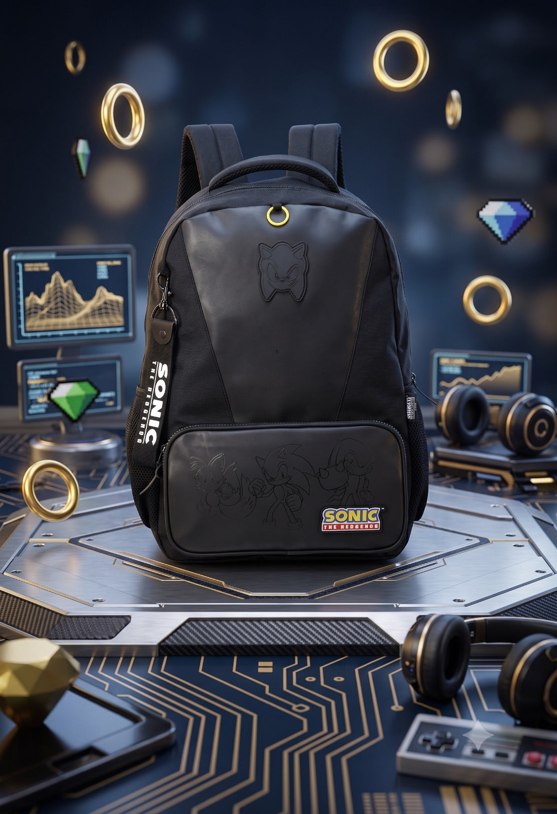 Mochila de Costa Sonic Preto (MCDCSNPT)