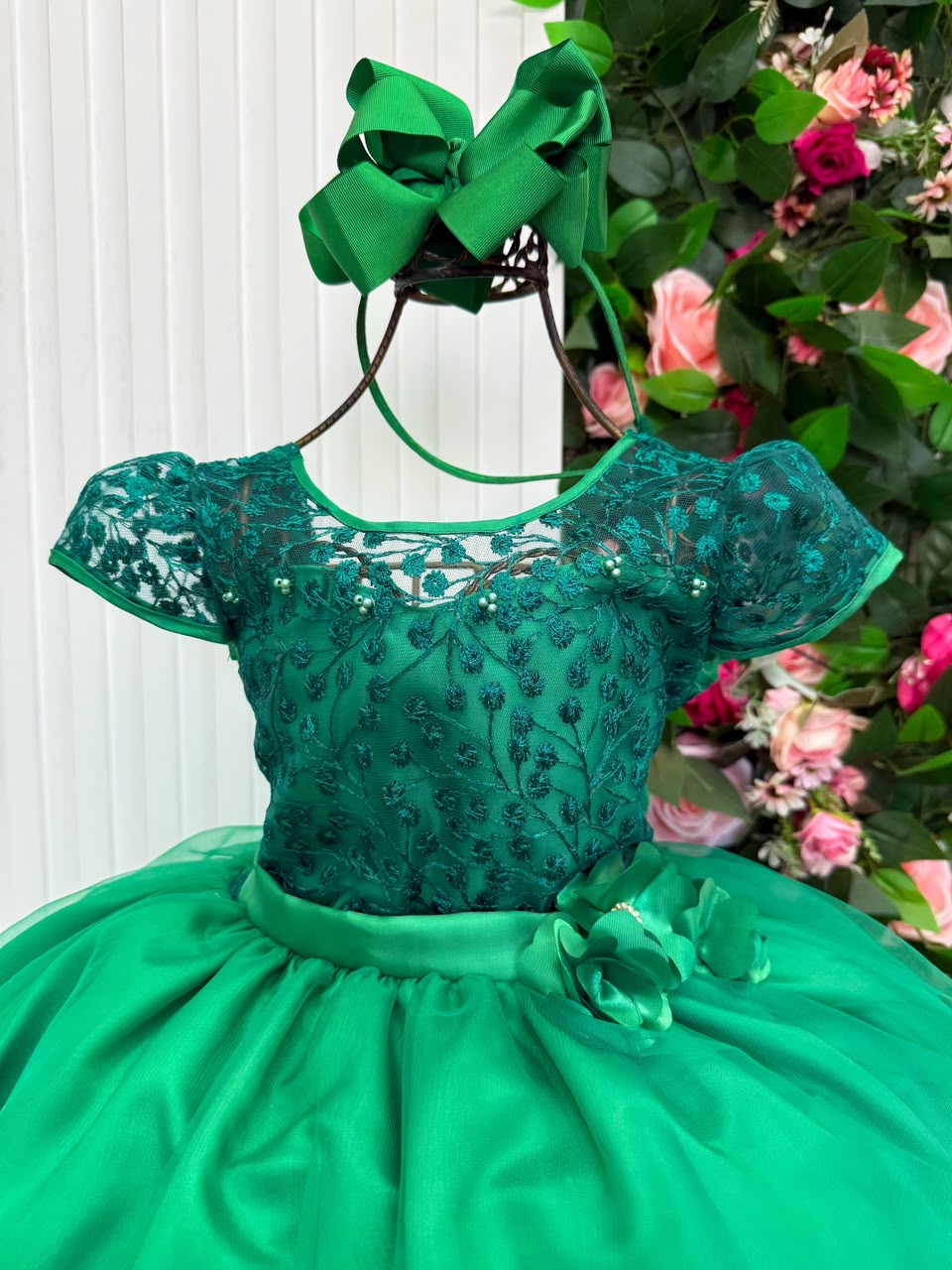 Vestido Mini Miss Longo Carol Verde Bandeira - Festa