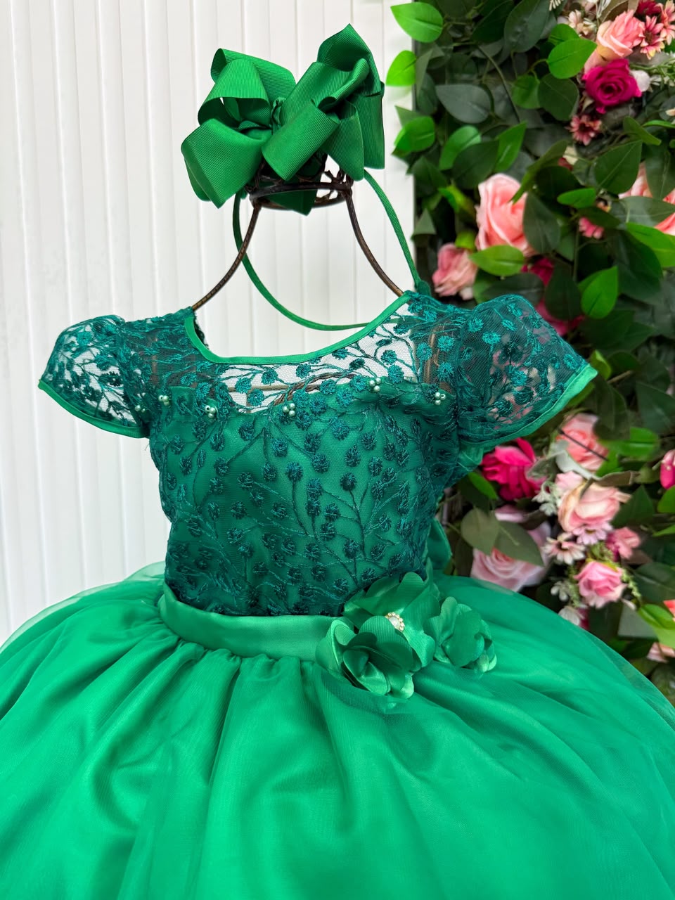 Vestido Mini Miss Longo Carol Verde Bandeira - Festa