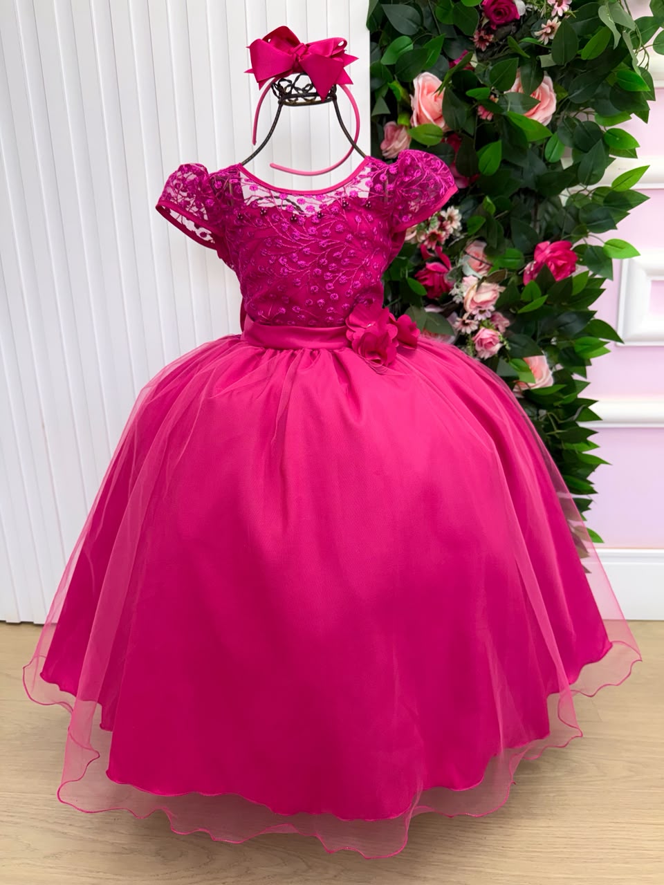 Vestido Mini Miss Longo Carol Rosa Pink - Festa