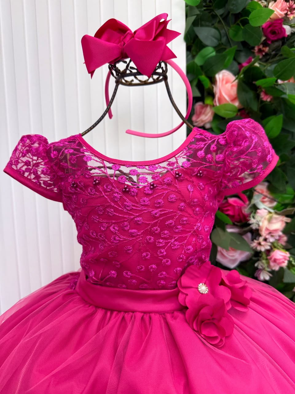Vestido Mini Miss Longo Carol Rosa Pink - Festa