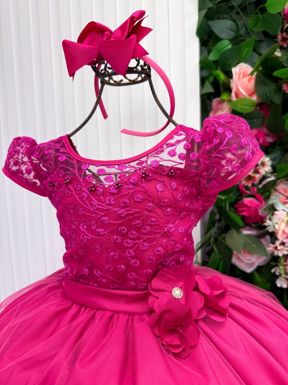 Vestido Mini Miss Longo Carol Rosa Pink - Festa