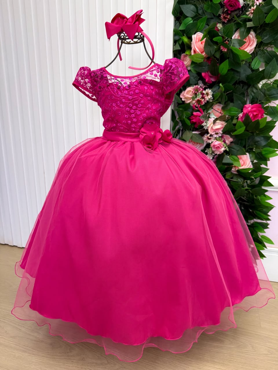 Vestido Mini Miss Longo Carol Rosa Pink - Festa