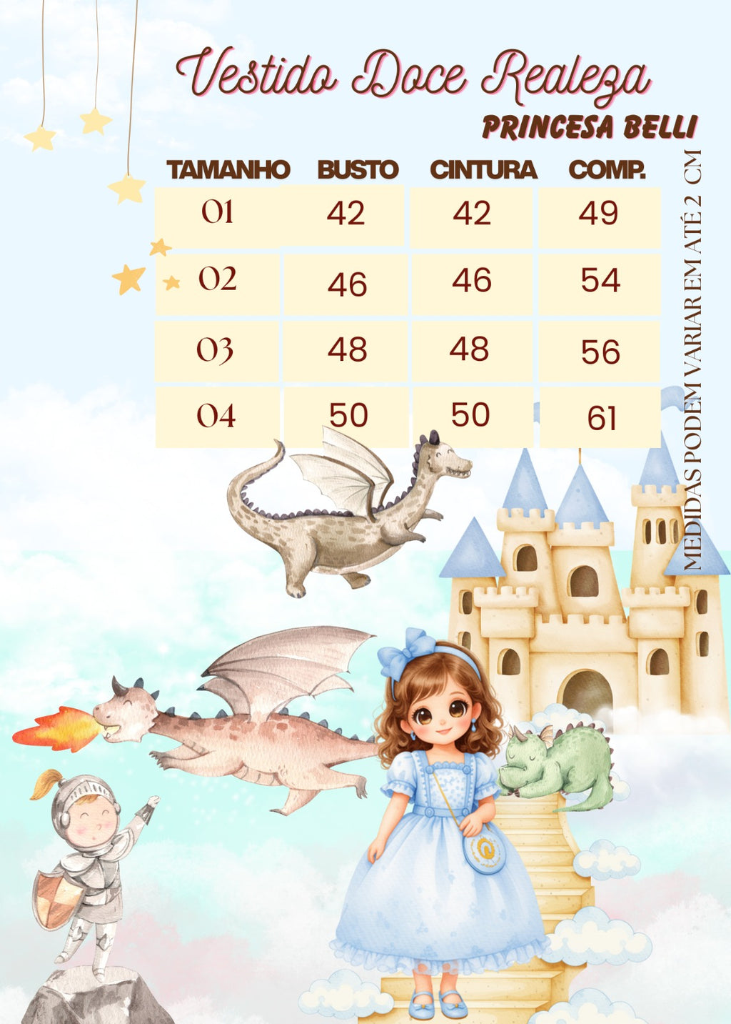 Fantasia Princesa Belli Doce Realeza Princesa Amarelo (FTPBDRPAM)