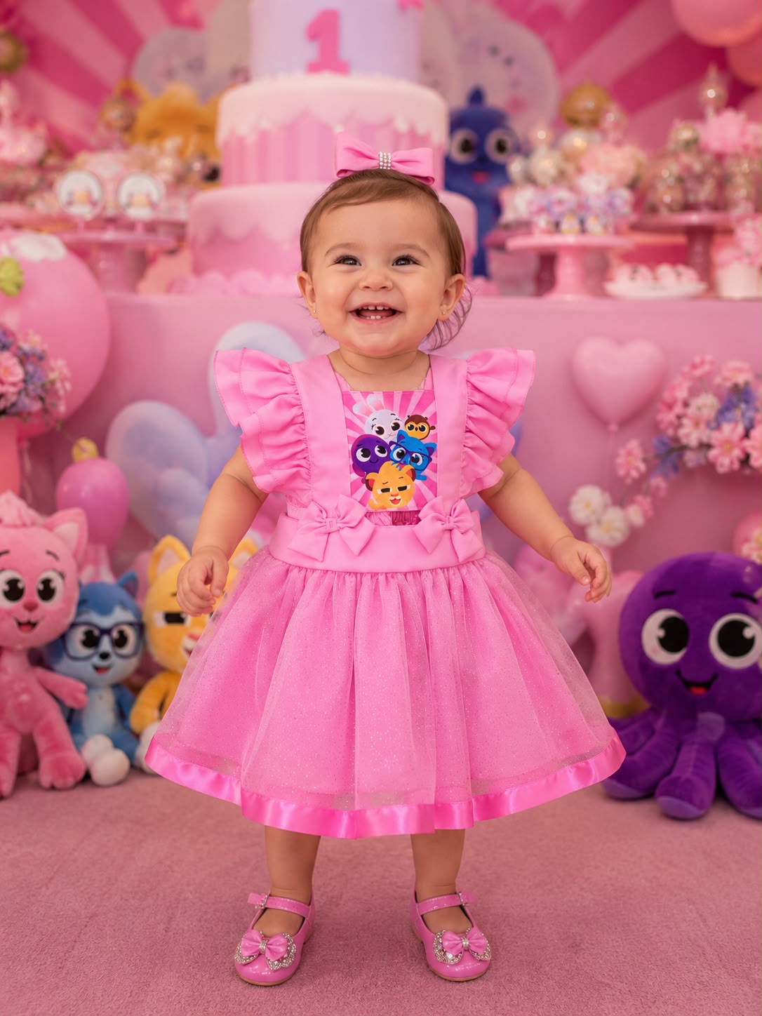 Romper/Vestido Princesa Belli Bolofofos - Bolo Fofos Rosa (ROPERVSTPNCSABOLOFORSA)