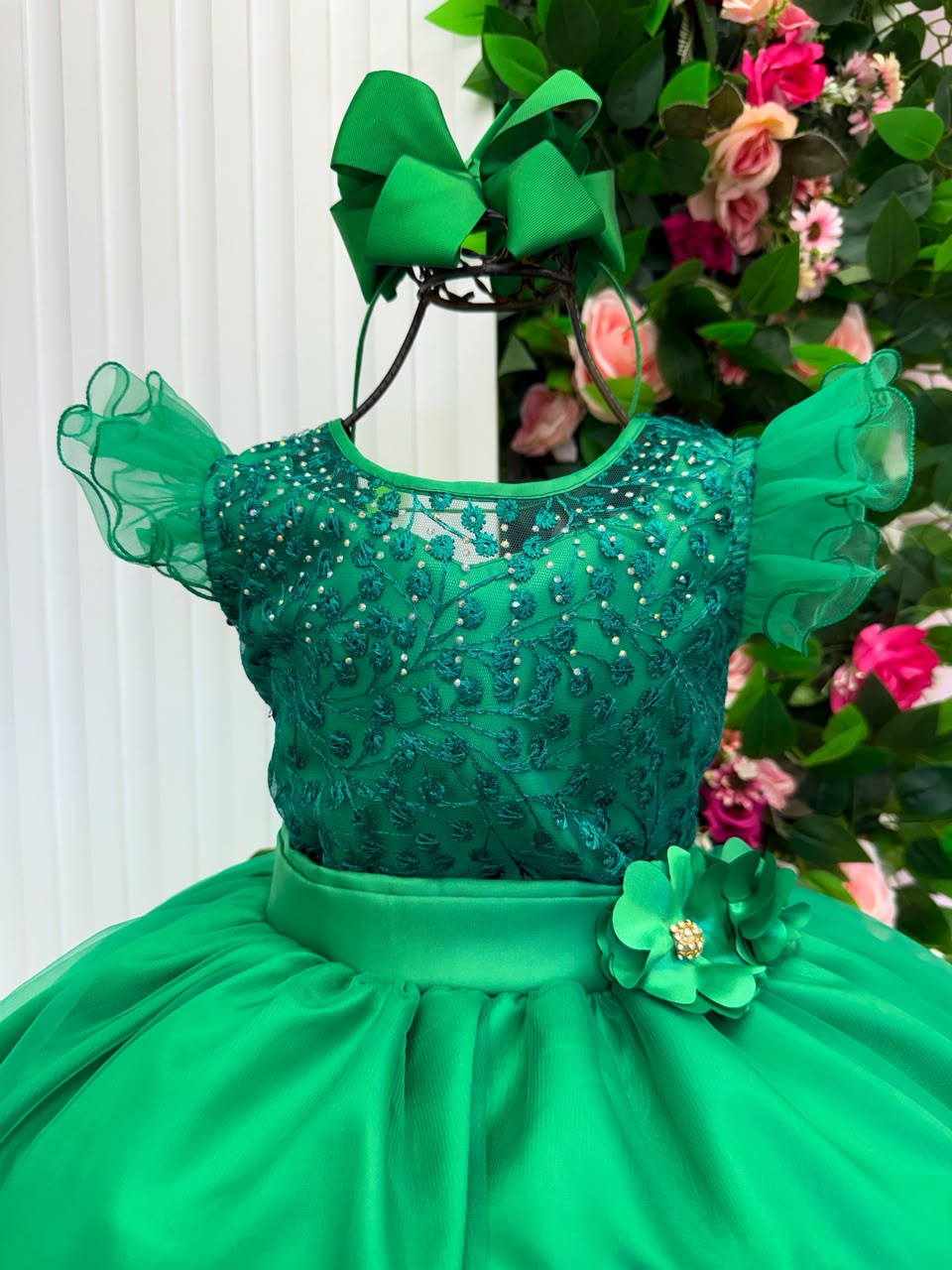 Vestido Mini Miss Longo Suzy Verde Bandeira - Festa