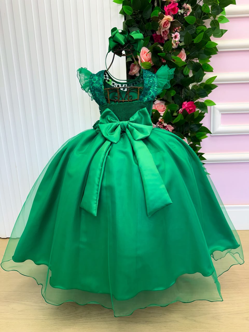 Vestido Mini Miss Longo Suzy Verde Bandeira - Festa