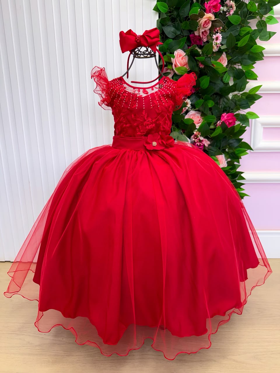 Vestido Mini Miss Longo Suzy Vermelho - Festa