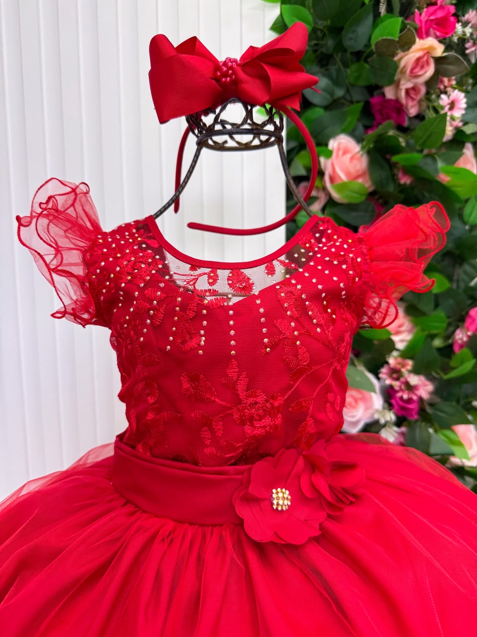 Vestido Mini Miss Longo Suzy Vermelho - Festa