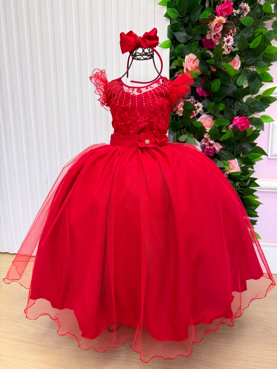 Vestido Mini Miss Longo Suzy Vermelho - Festa