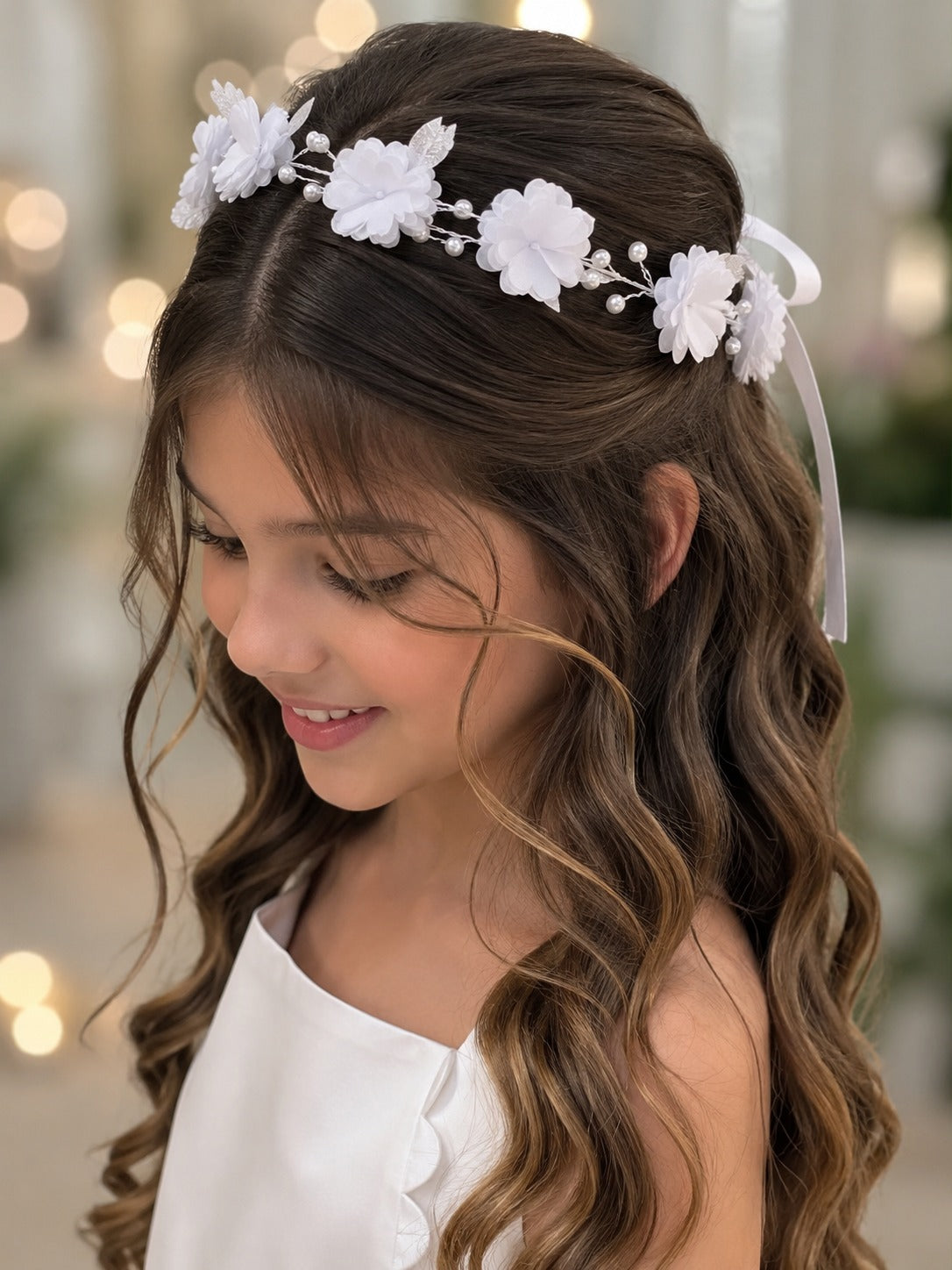 Coroa Arranjo Belli Floral Aluminio Branca (CRARRJLVN)