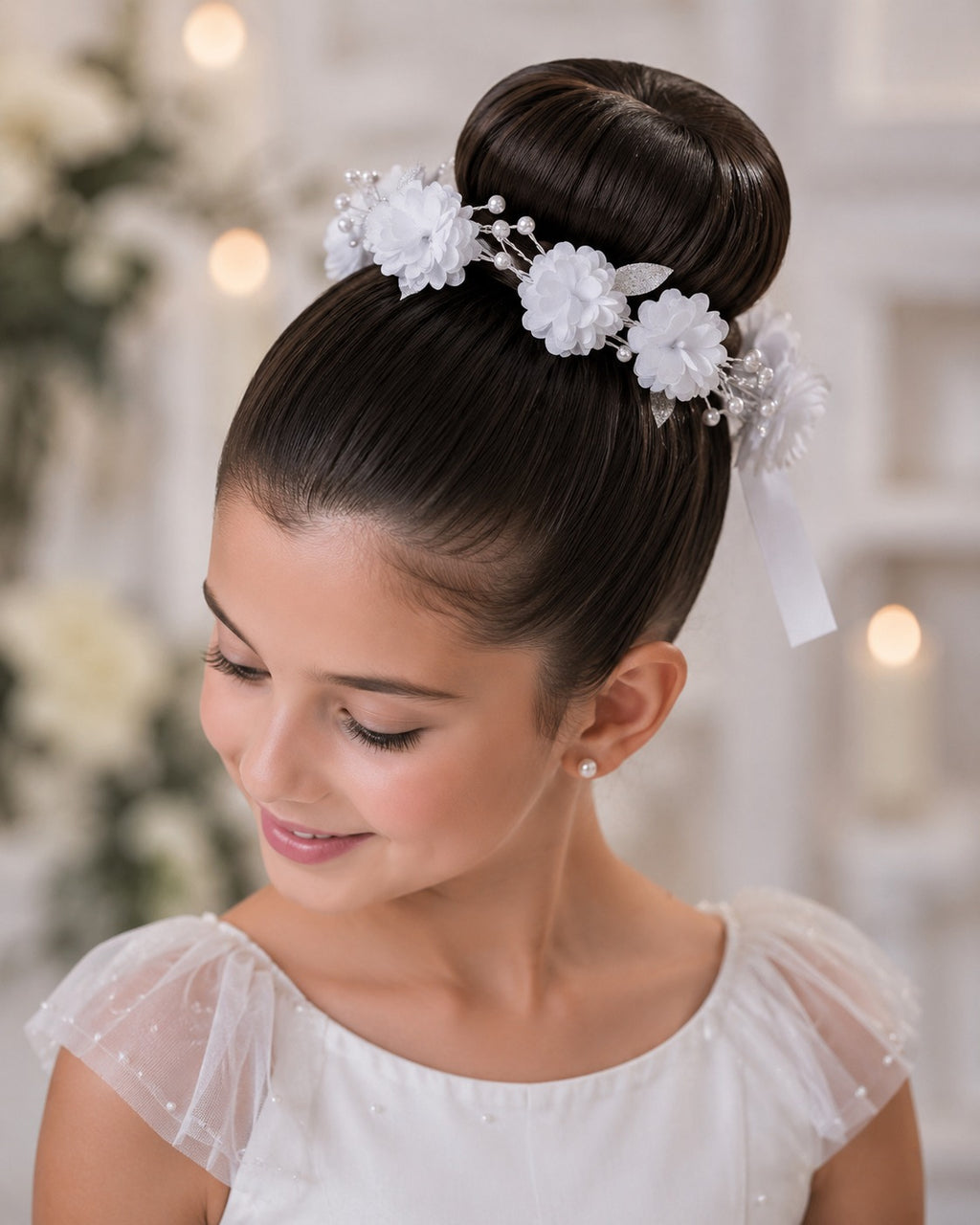 Coroa Arranjo Belli Floral Aluminio Branca (CRARRJLVN)