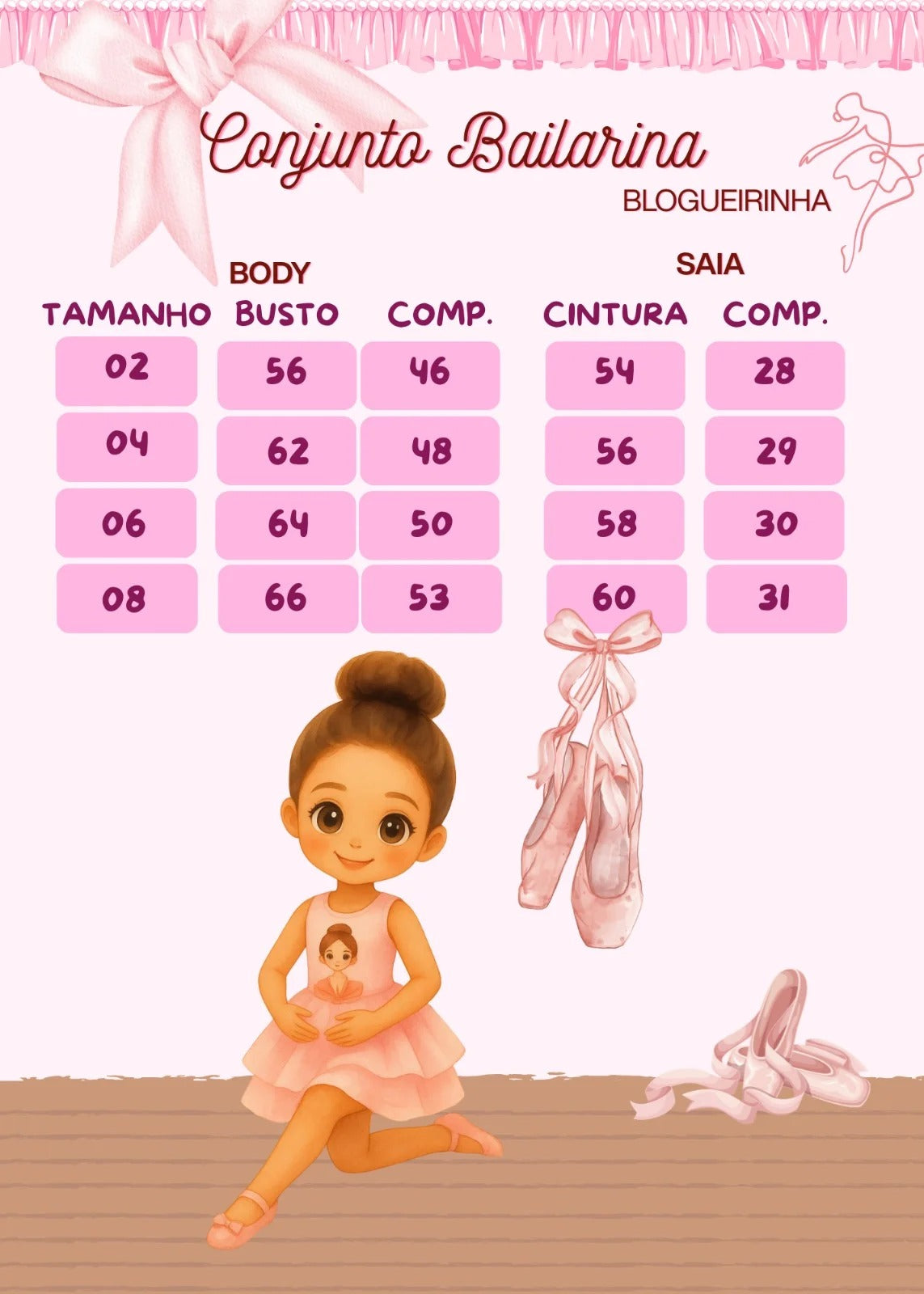 Conjunto Bailarina Rosa Modelo 2