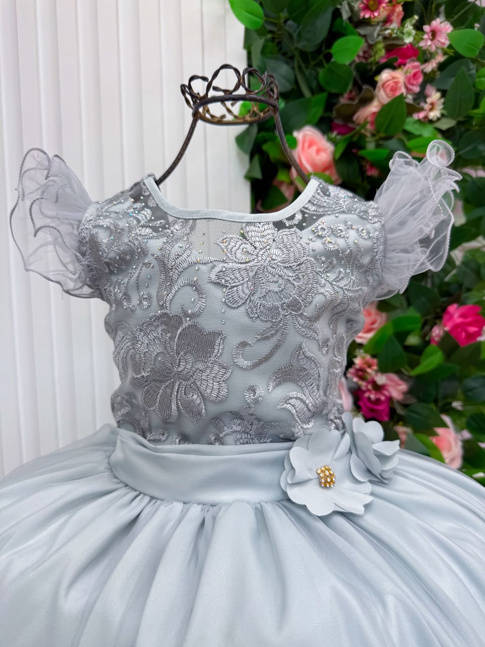 Vestido Mini Miss Longo Suzy Prata - Festa