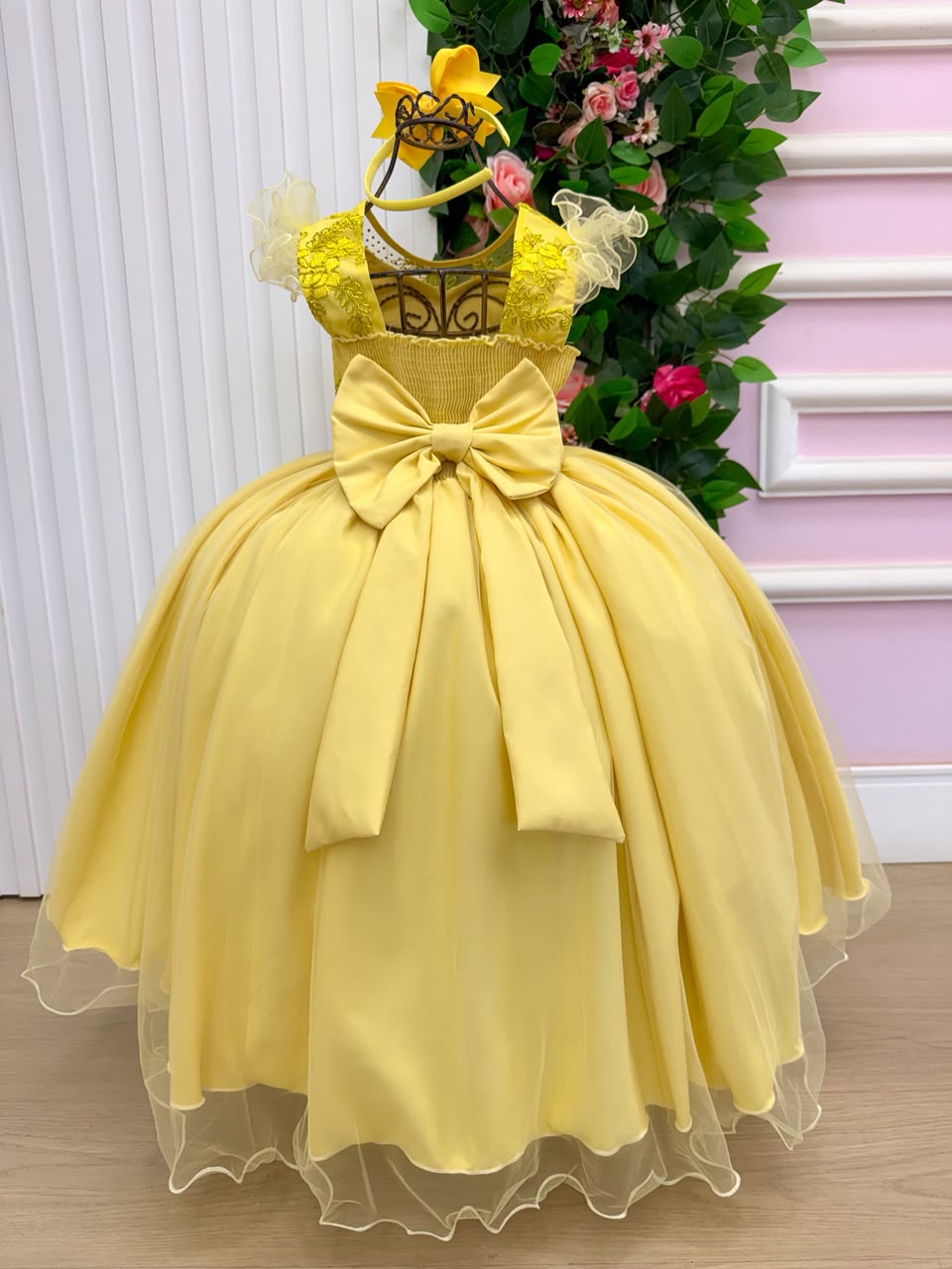 Vestido Mini Miss Longo Suzy Amarelo - Festa