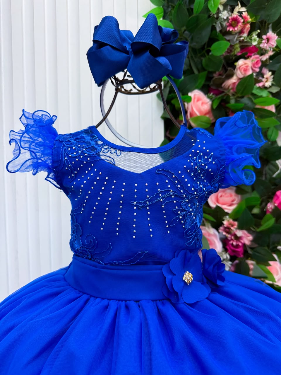 Vestido Mini Miss Longo Suzy Azul Royal - Festa