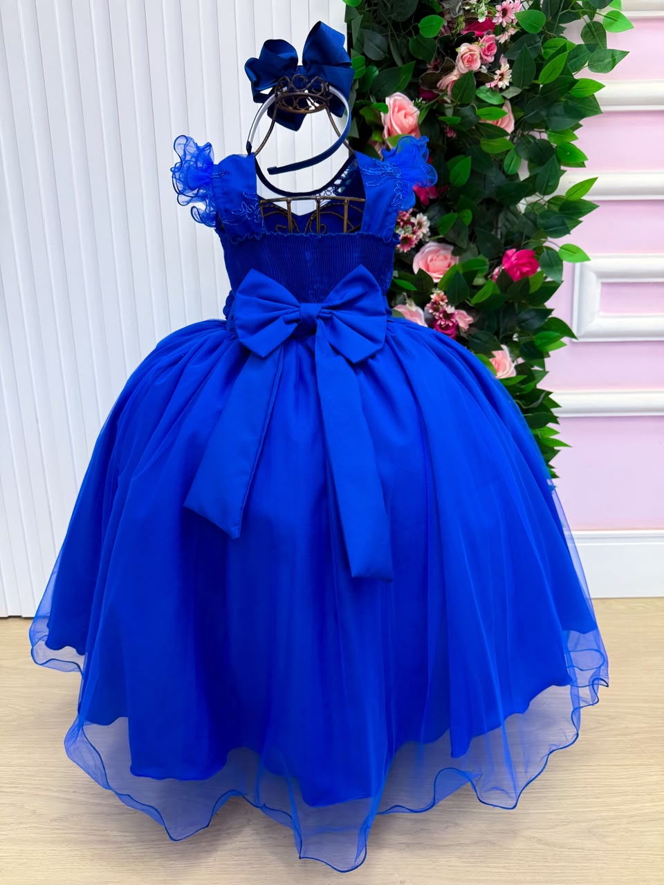 Vestido Mini Miss Longo Suzy Azul Royal - Festa