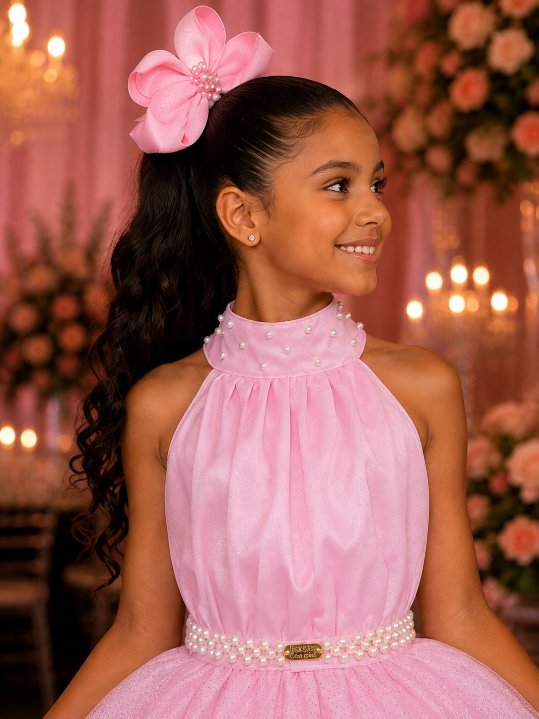 Vestido Banana Club Longo Âmbar Rosa