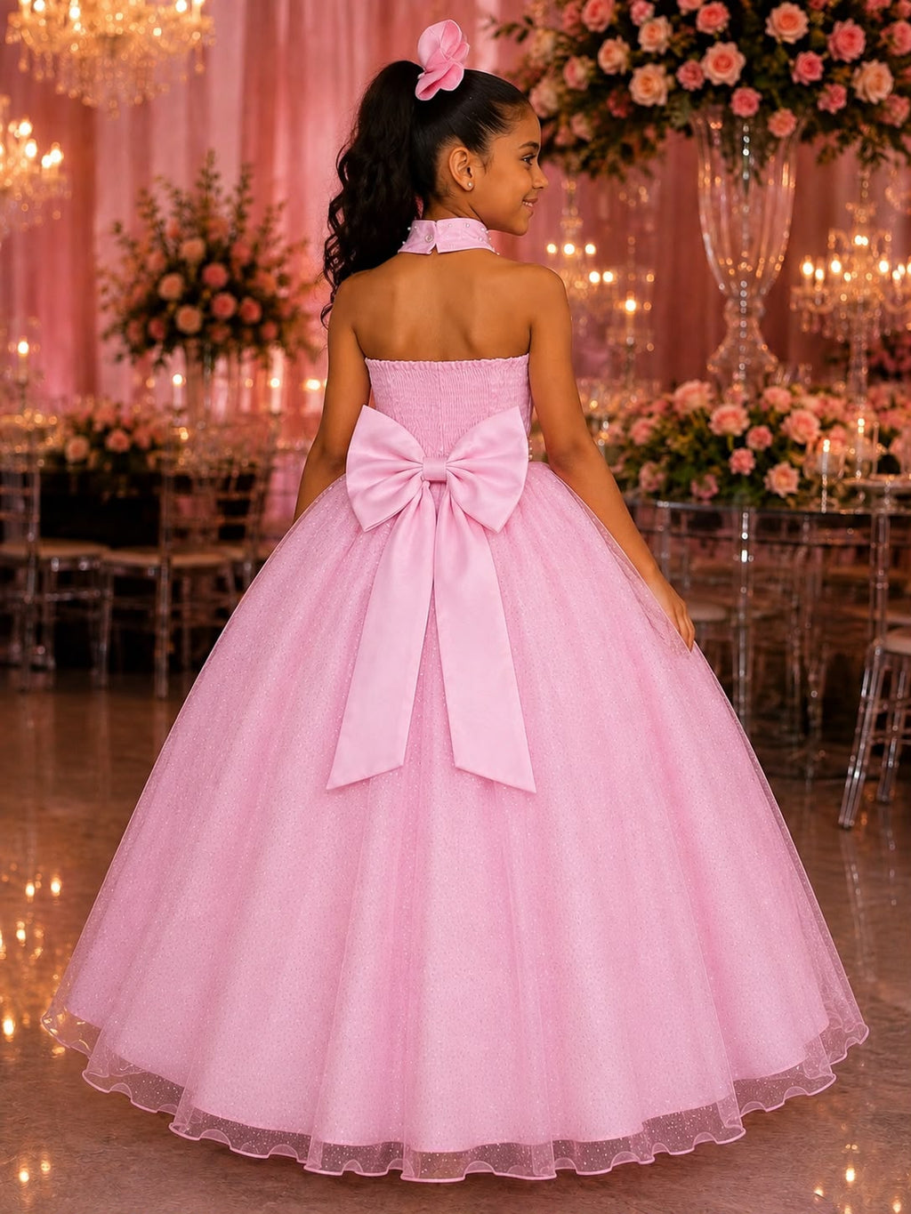 Vestido Banana Club Longo Âmbar Rosa