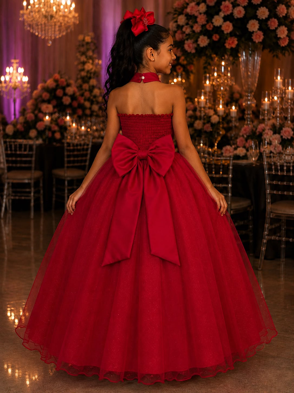 Vestido Banana Club Longo Âmbar Vermelho