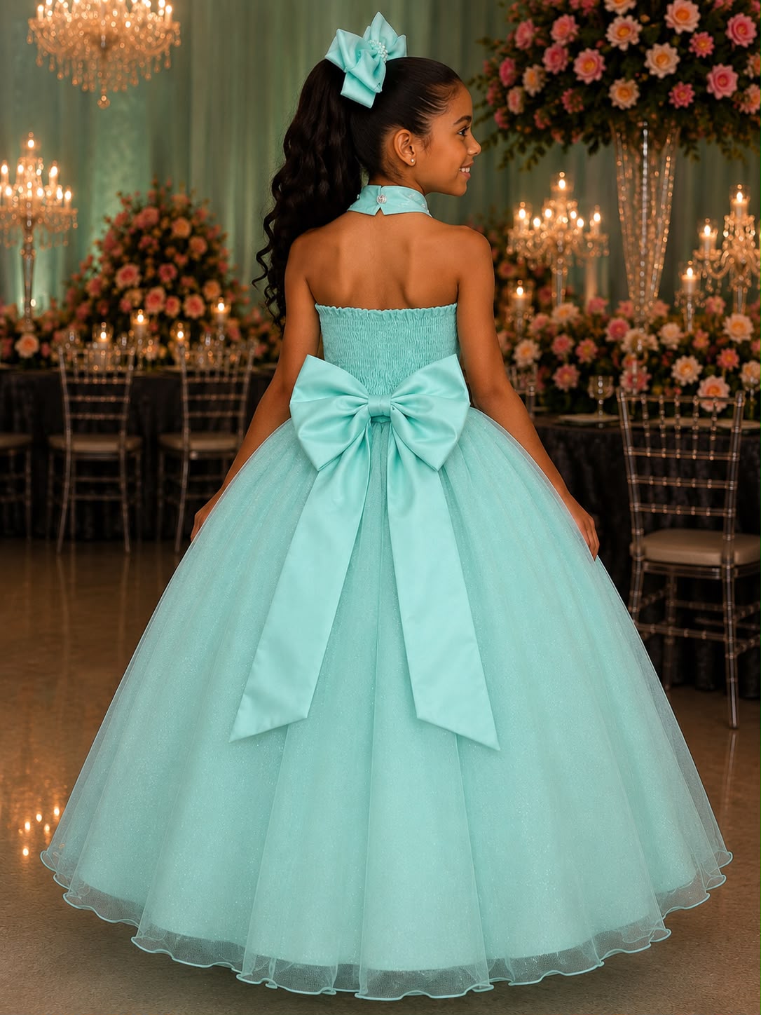 Vestido Banana Club Longo Âmbar Verde Menta