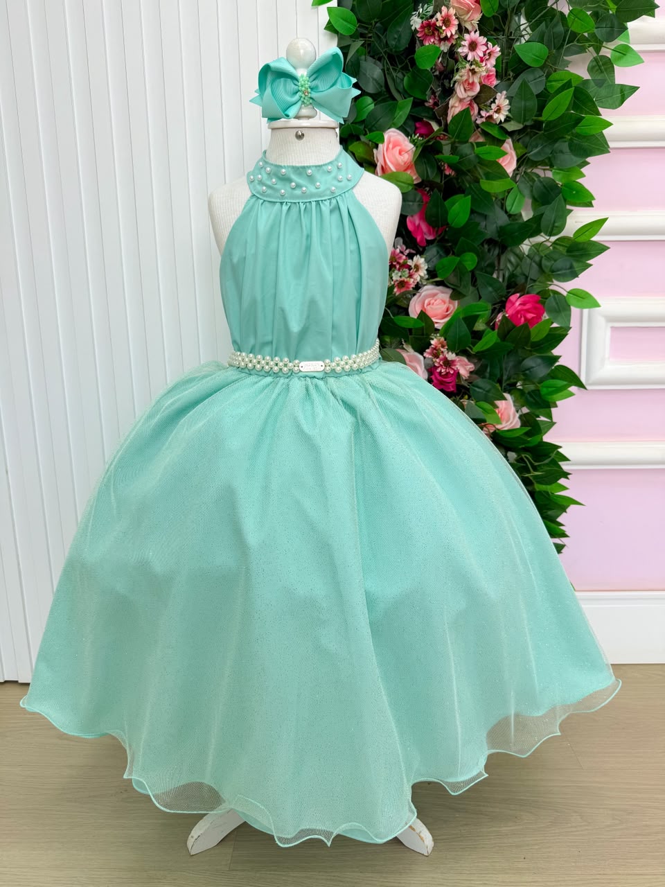 Vestido Banana Club Longo Âmbar Verde Menta