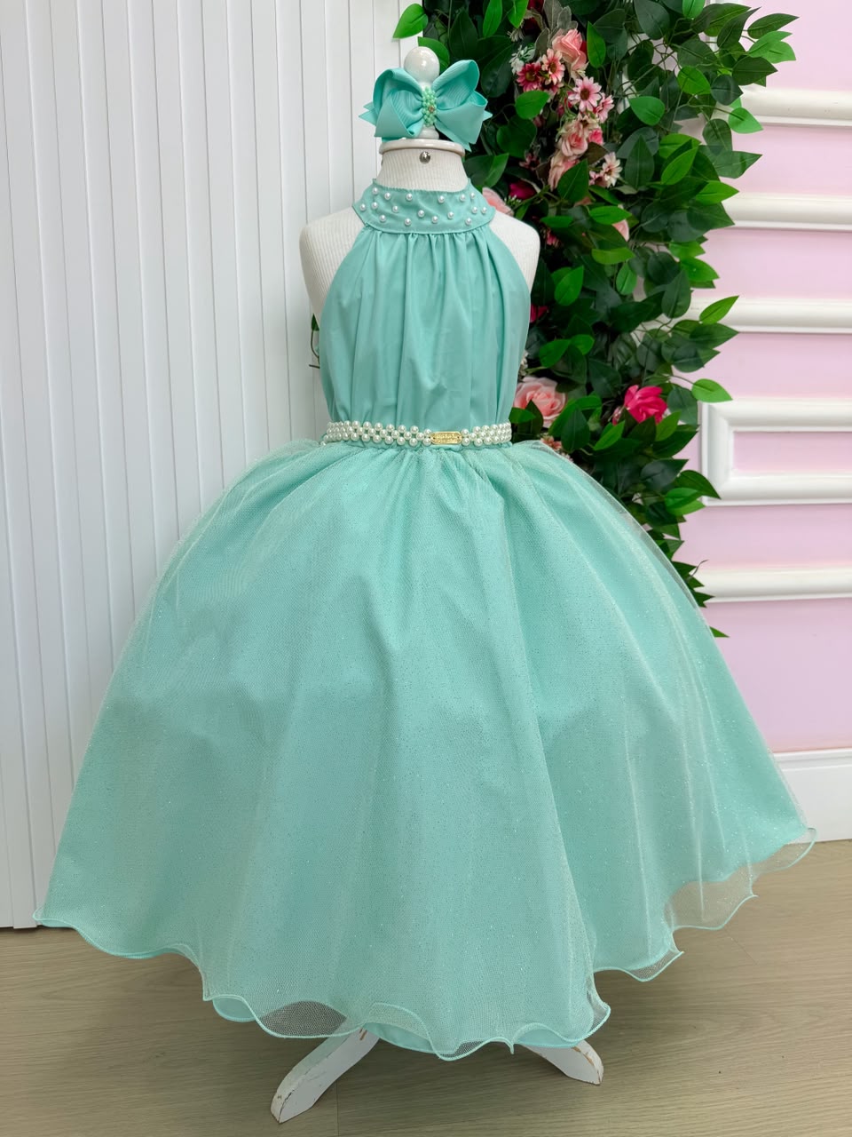 Vestido Banana Club Longo Âmbar Verde Menta
