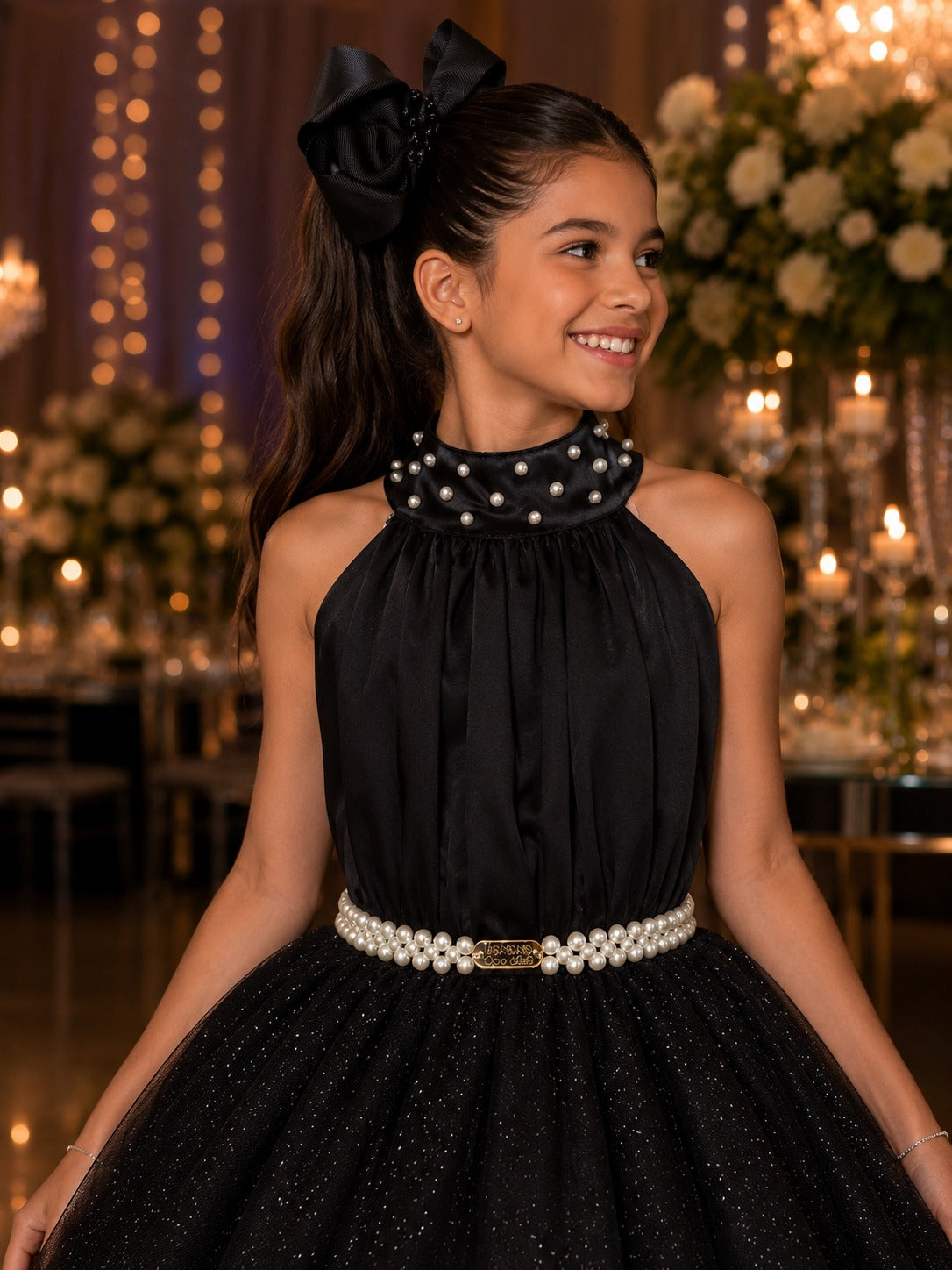 Vestido Banana Club Longo Âmbar Preto