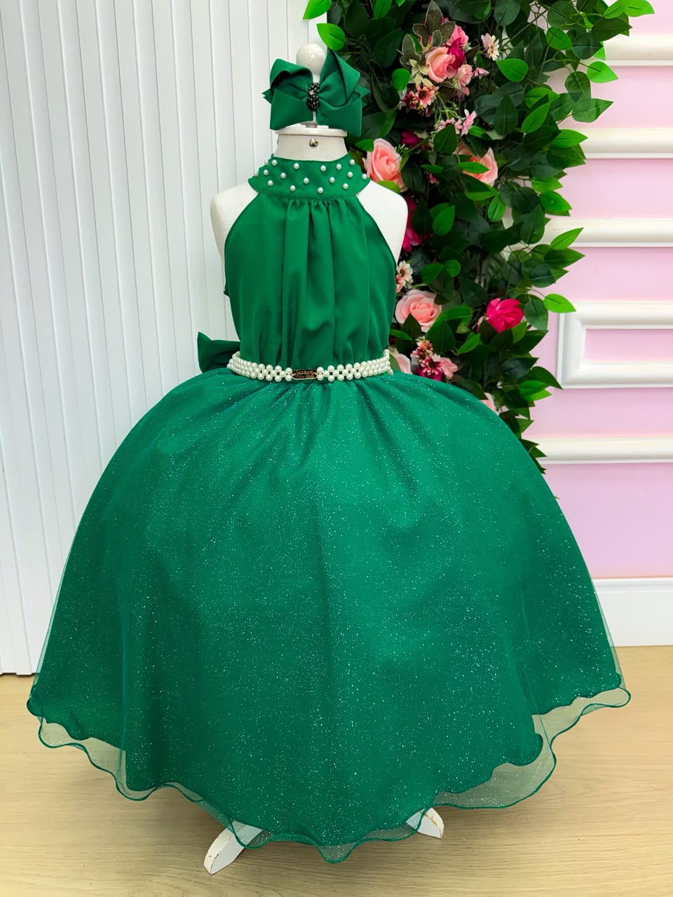 Vestido Banana Club Longo Âmbar Verde Bandeira
