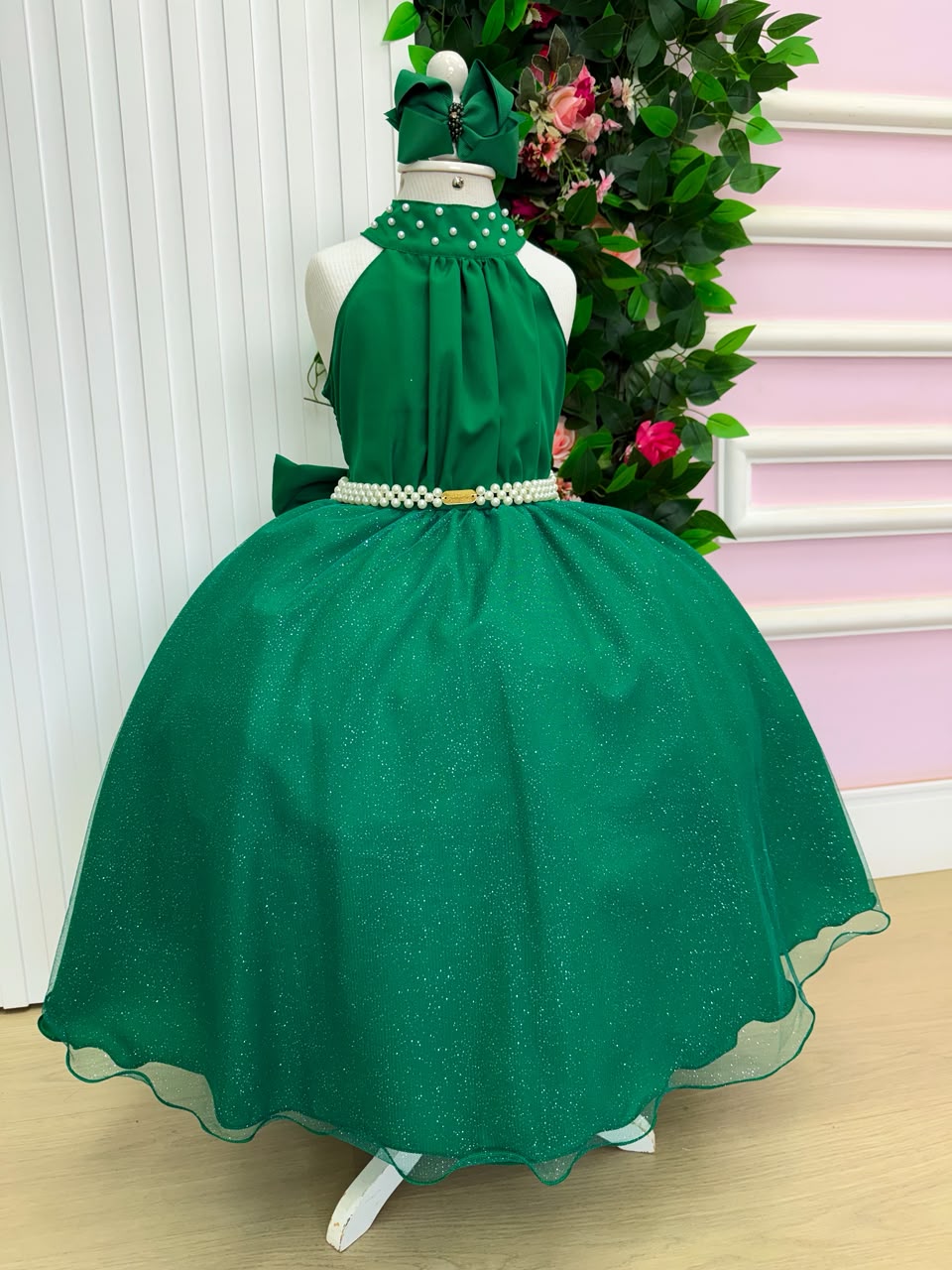 Vestido Banana Club Longo Âmbar Verde Bandeira