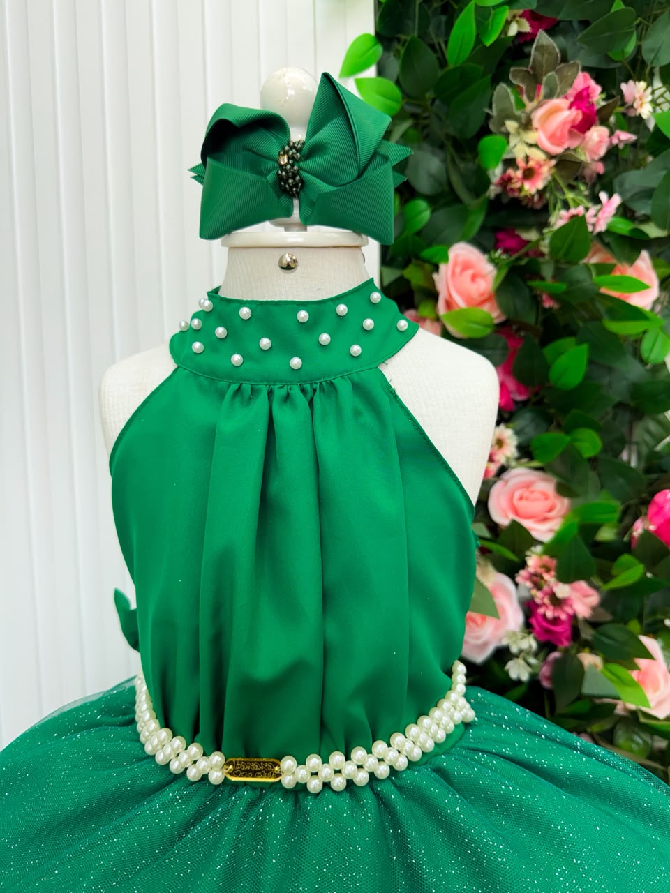 Vestido Banana Club Longo Âmbar Verde Bandeira