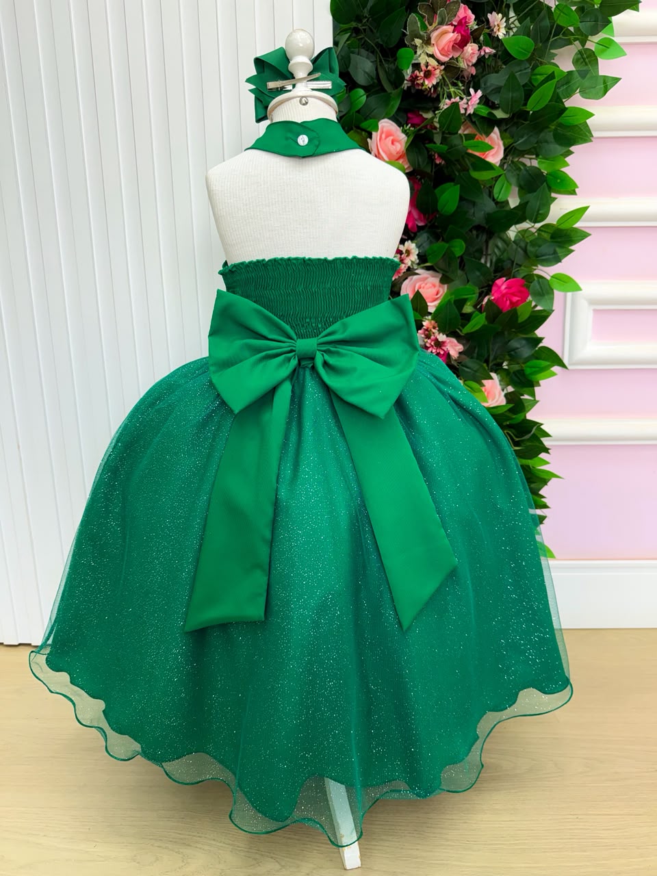 Vestido Banana Club Longo Âmbar Verde Bandeira
