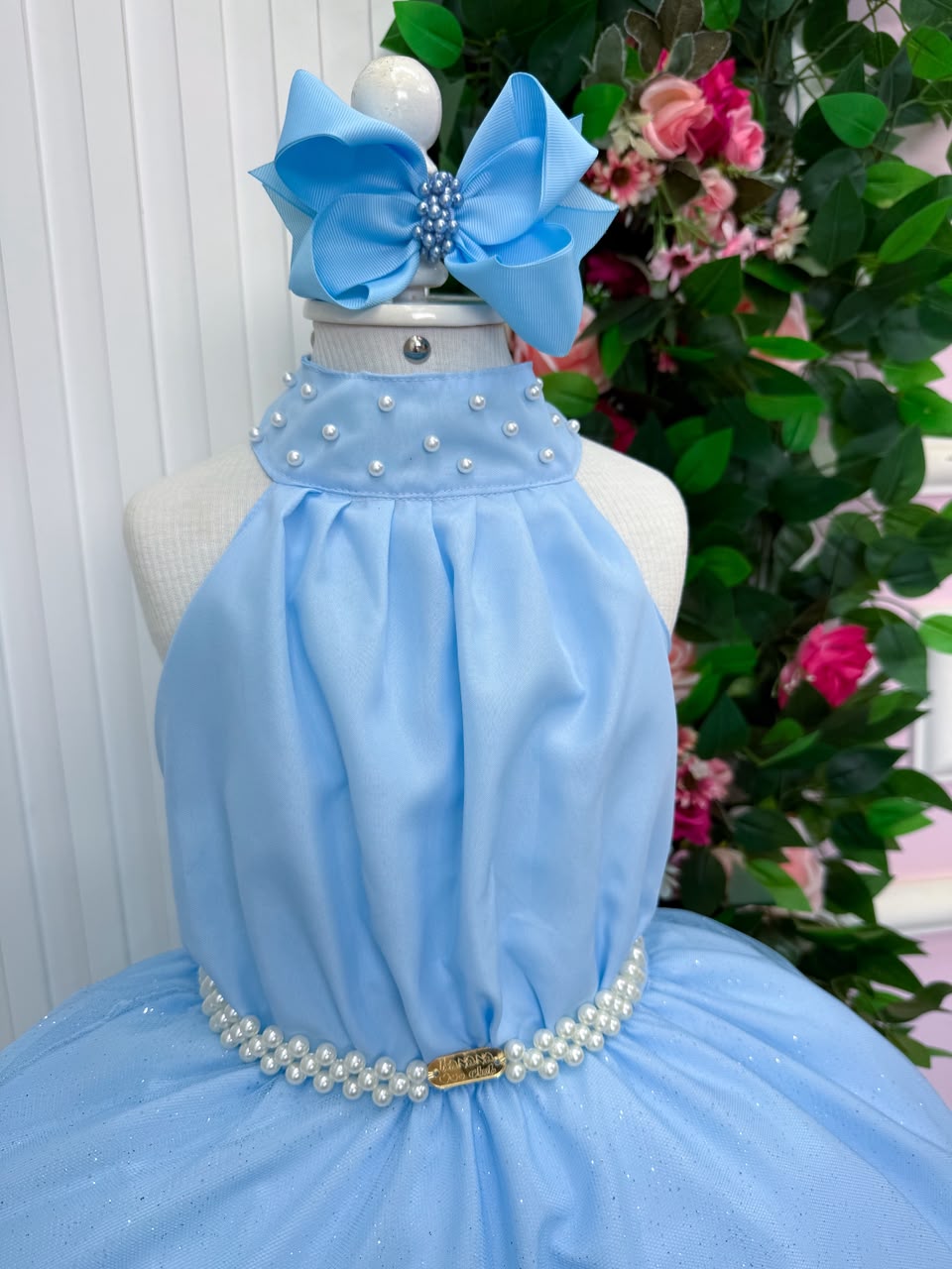 Vestido Banana Club Longo Âmbar Azul