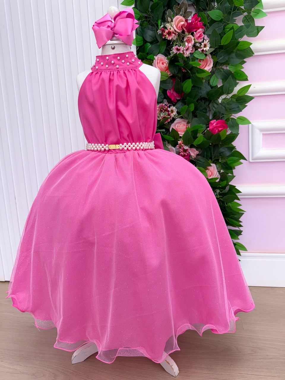 Vestido Banana Club Longo Âmbar Rosa Chiclete