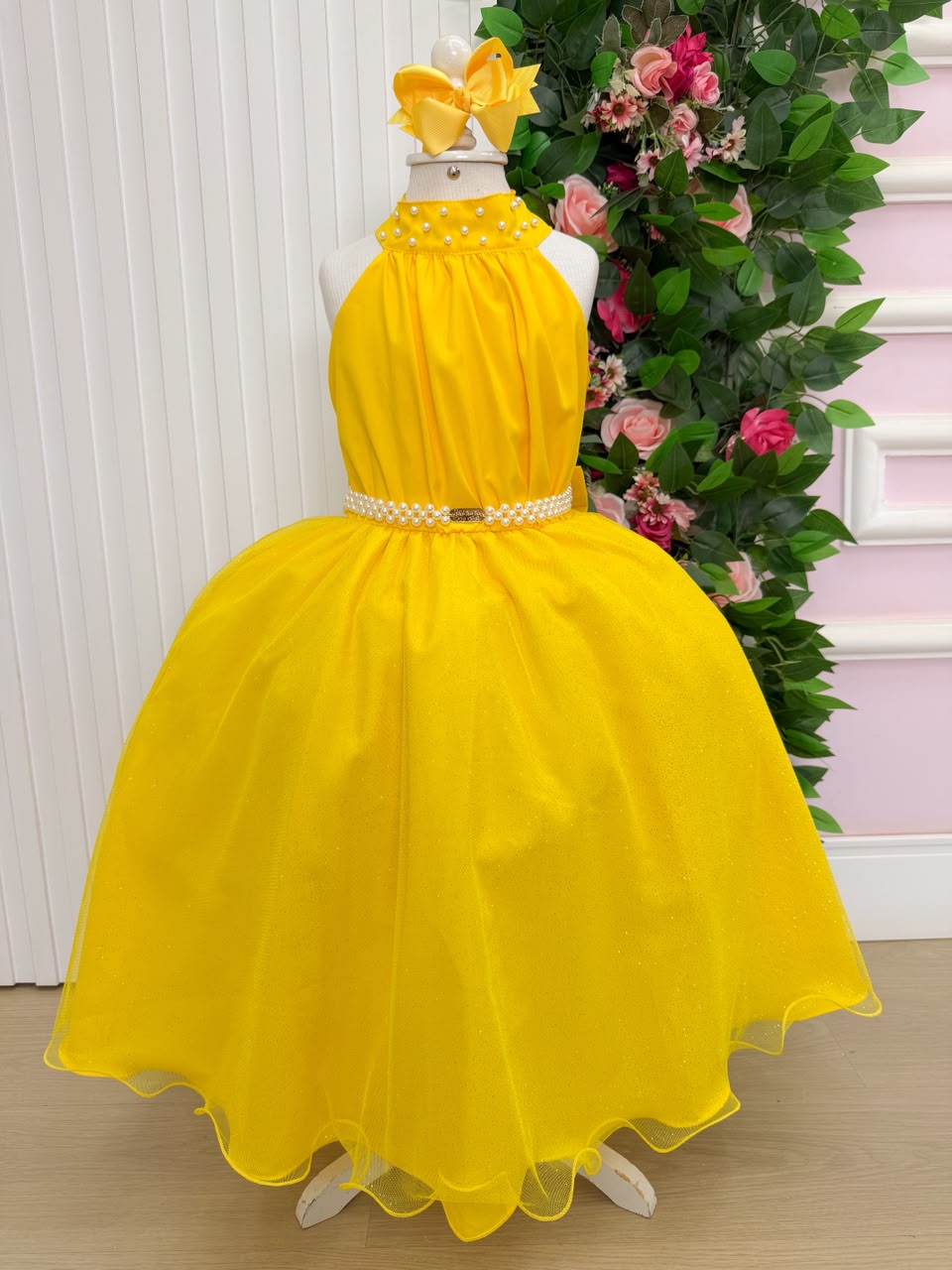 Vestido Banana Club Longo Âmbar Amarelo