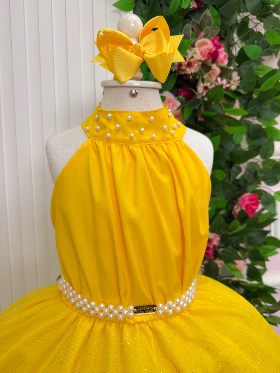 Vestido Banana Club Longo Âmbar Amarelo