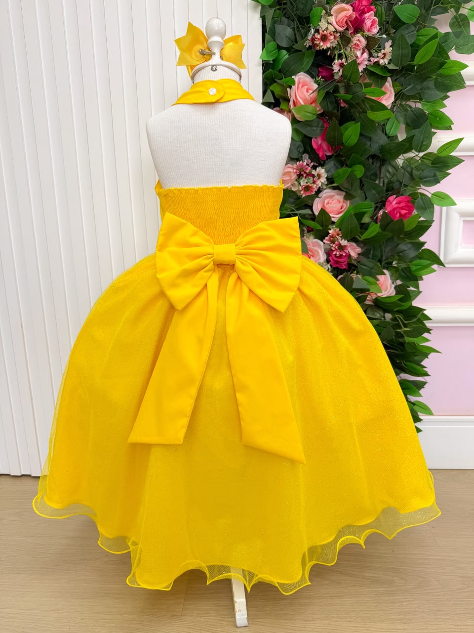 Vestido Banana Club Longo Âmbar Amarelo