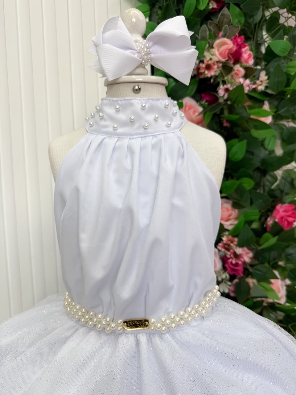Vestido Banana Club Longo Âmbar Branco