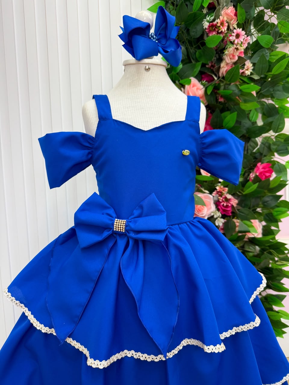 Vestido Banana Club Longo Safira Azul Royal