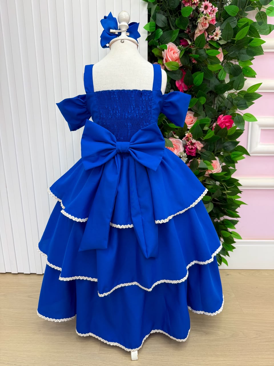 Vestido Banana Club Longo Safira Azul Royal