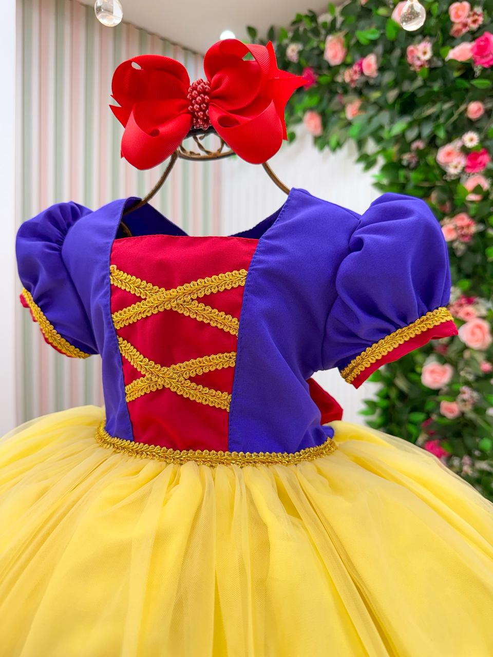 Vestido Menina Bonita Tematico Princesa Maça