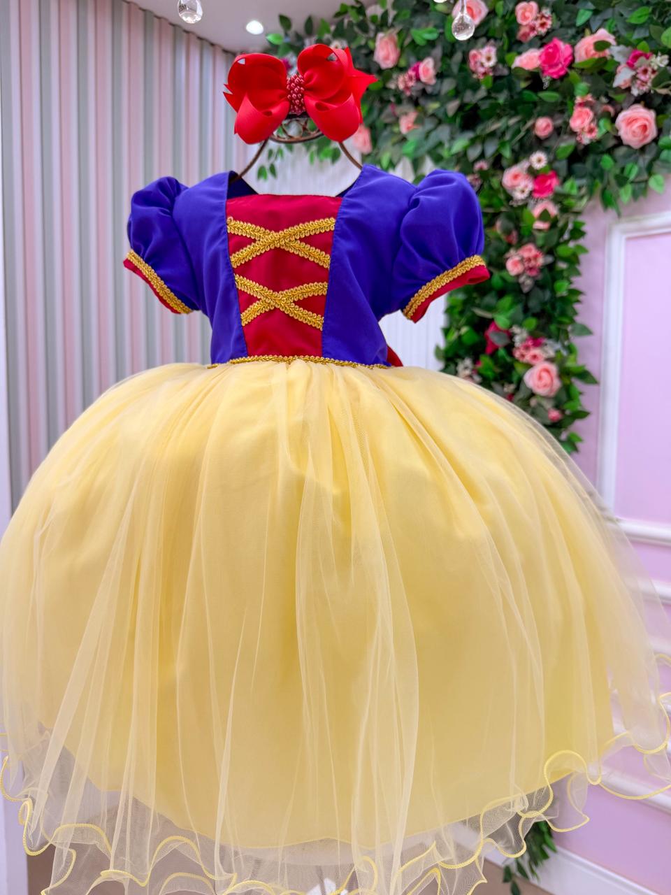 Vestido Menina Bonita Tematico Princesa Maça