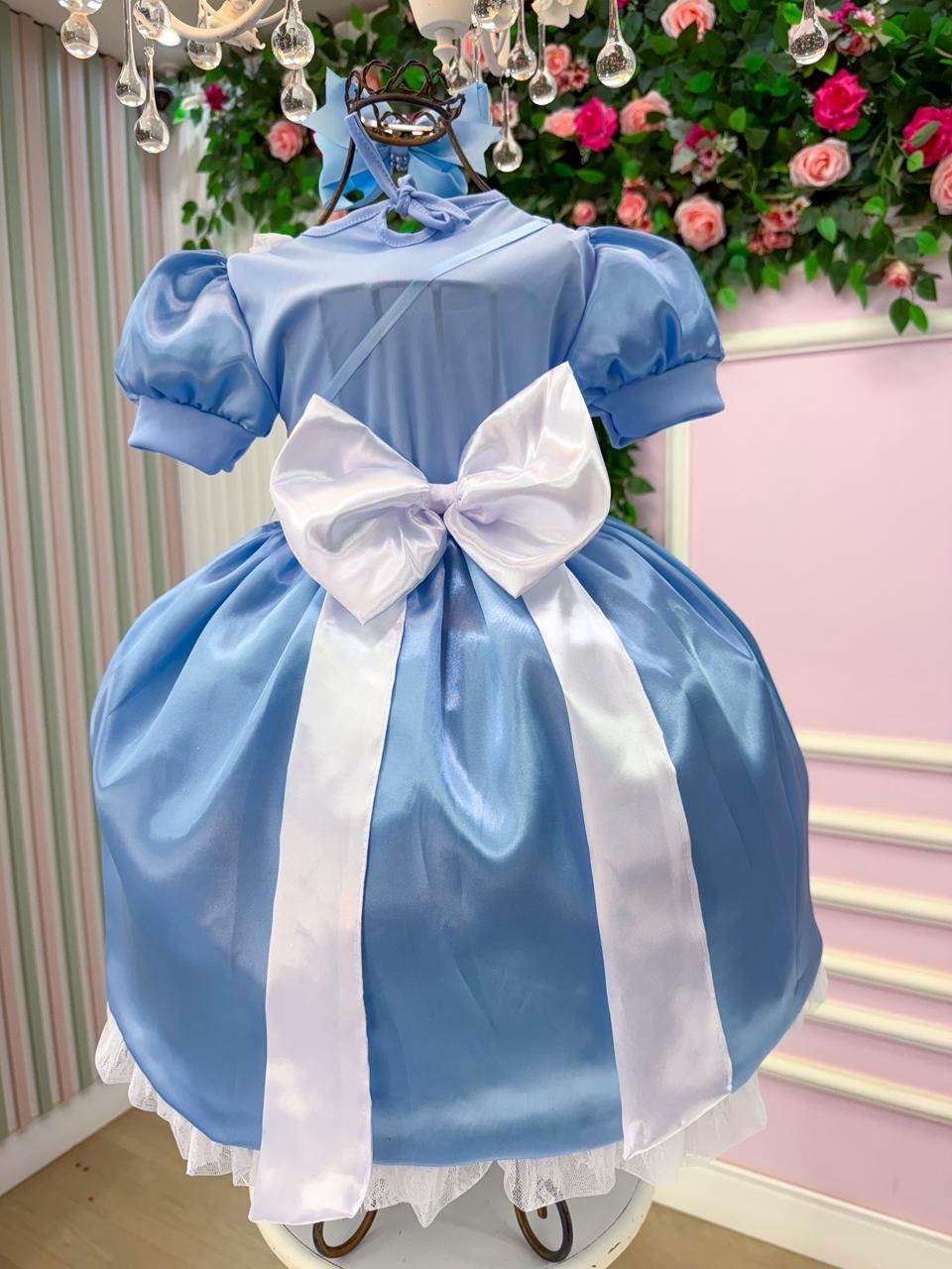 Fantasia Princesa Belli Doce Realeza - Mundo Encantado Azul